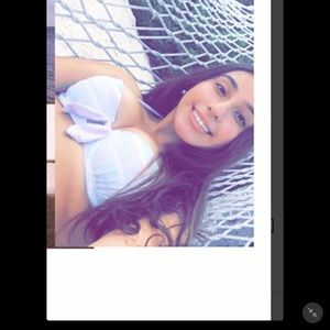 Lavender and powder blue push-up bikini top